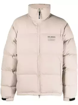 Пуховик с логотипом Axel Arigato, коричневый