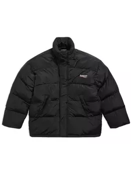 Пуховик с логотипом Balenciaga, черный