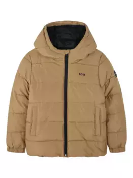Пуховик с логотипом BOSS Kidswear, нейтральный