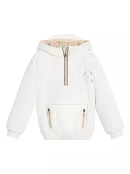 Пуховик с логотипом Brunello Cucinelli Kids, белый