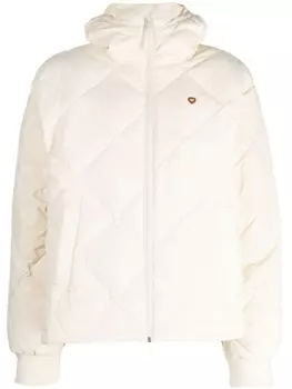 Пуховик с логотипом CHOCOOLATE, белый