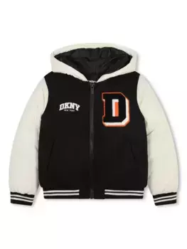 Пуховик с логотипом Dkny Kids, черный