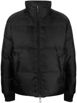 Пуховик с логотипом Emporio Armani, черный