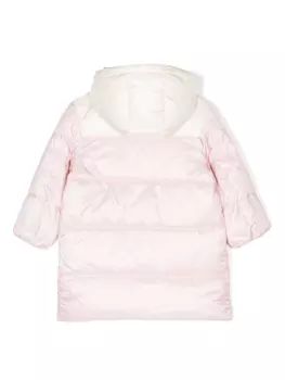 Пуховик с логотипом Emporio Armani Kids, розовый