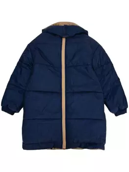 Пуховик с логотипом FF Fendi Kids, синий