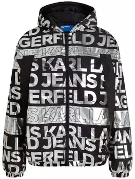 Пуховик с логотипом Karl Lagerfeld Jeans, черный