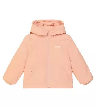 Пуховик с логотипом Kenzo, розовый