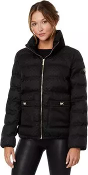 Пуховик с логотипом MK M426251C68 MICHAEL Michael Kors, черный