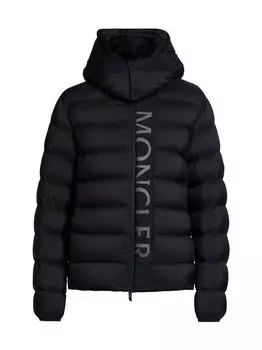Пуховик с логотипом Moncler, черный