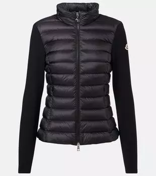 Пуховик с логотипом Moncler, черный