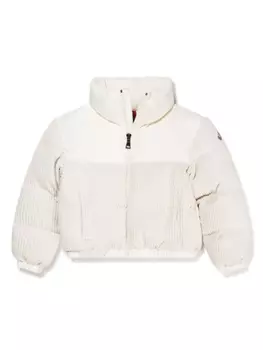 Пуховик с логотипом Moncler Enfant, белый
