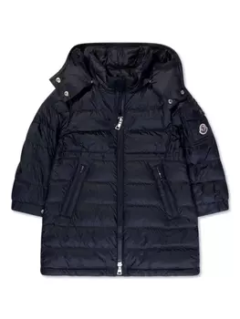 Пуховик с логотипом Moncler Enfant, синий