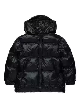 Пуховик с логотипом N21 Kids, черный