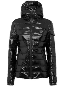 Пуховик с логотипом Philipp Plein, черный