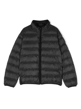 Пуховик с монограммой Fendi Kids, черный