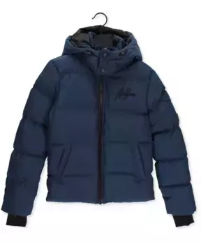 Пуховик с нашивками Malelions, синий