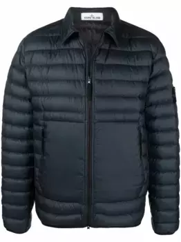Пуховик с нашивкой Compass Stone Island, синий