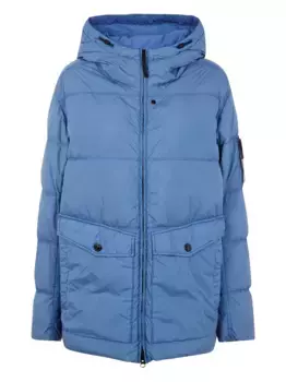 Пуховик с нашивкой Compass Stone Island, синий