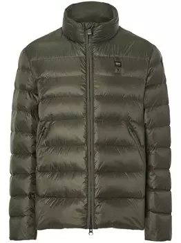 Пуховик с нашивкой-логотипом Blauer, зеленый