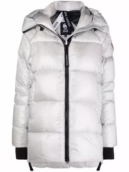 Пуховик с нашивкой-логотипом Canada Goose, серый