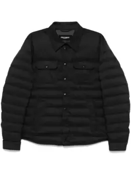 Пуховик с нашивкой-логотипом DOLCE & GABBANA, черный