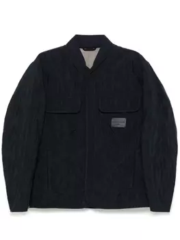 Пуховик с нашивкой-логотипом Emporio Armani, синий