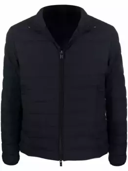 Пуховик с нашивкой-логотипом EMPORIO ARMANI, синий