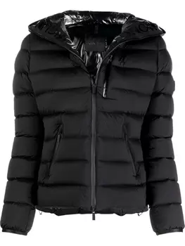 Пуховик с нашивкой-логотипом Moncler, черный