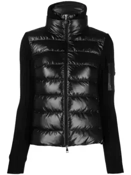 Пуховик с нашивкой-логотипом MONCLER, черный