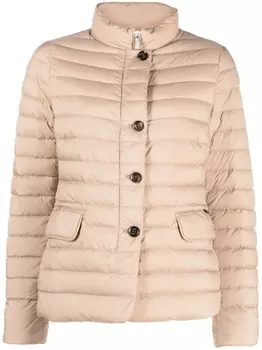 Пуховик с нашивкой-логотипом Moorer, бежевый