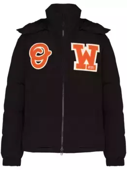 Пуховик с нашивкой-логотипом OFF-WHITE, черный