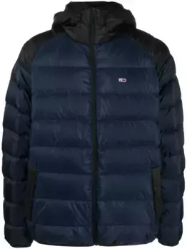 Пуховик с нашивкой-логотипом Tommy Jeans, синий