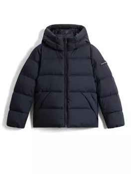 Пуховик с нашивкой-логотипом Woolrich, синий