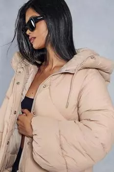 Пуховик с объемными рукавами MISSPAP, бежевый