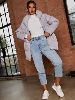 Пуховик с подкладкой Chi Chi London, серый