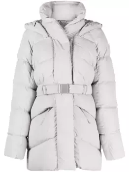 Пуховик с поясом Canada Goose, серый
