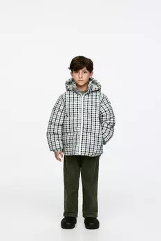 Пуховик с принтом Arket, белый