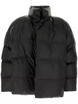 Пуховик с принтом BALENCIAGA, черный