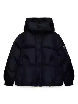 Пуховик с принтом Numbers MM6 Maison Margiela Kids, черный