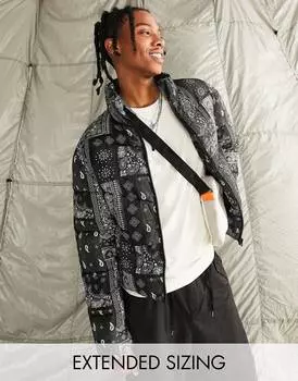 Пуховик с принтом пейсли ASOS DESIGN