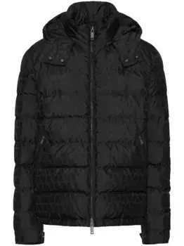 Пуховик с принтом Toile Iconographe VALENTINO GARAVANI, черный