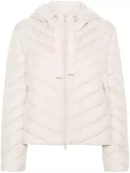 Пуховик с шевроном Woolrich, бежевый