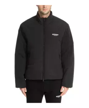 Пуховик с узорным логотипом Represent, черный