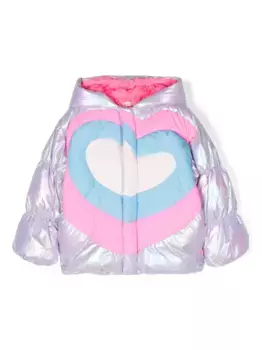 Пуховик с узором Billieblush, фиолетовый