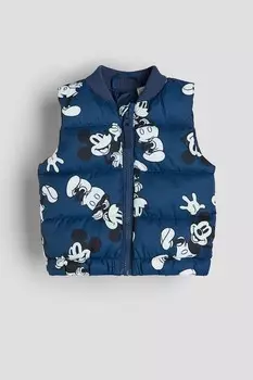 Пуховик с узором H&M, синий