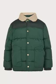 Пуховик с воротником «Борг» Monsoon, зеленый