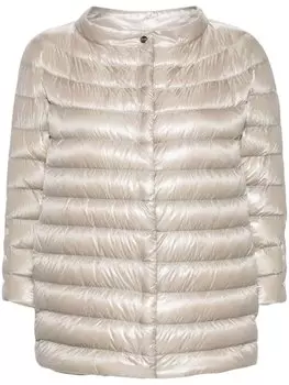 Пуховик с воротником-стойкой Herno, серый