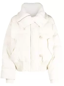 Пуховик с воротником-воронкой b+ab, бежевый