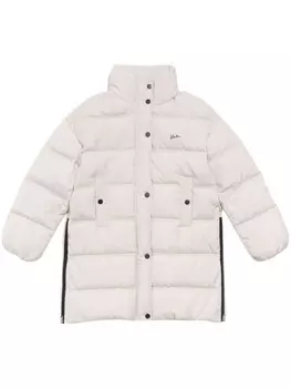 Пуховик с воротником-воронкой Bimba y Lola, нейтральный цвет