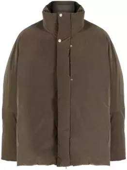 Пуховик с воротником-воронкой Wooyoungmi, зеленый